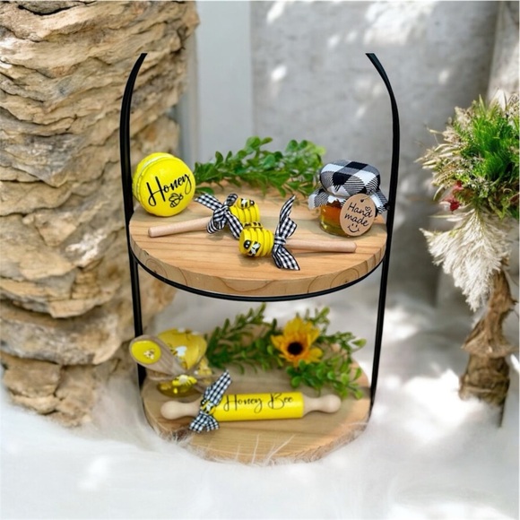 ⤵️Mini Wooden Honey Dipper set |Honey Bee Decor, Honey Stirrer| Mini Rolling pin - Picture 8 of 8